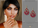 Sims 4 — Ali Victorian Dangle Earrings v2 by Glitterberryfly — A gold victorian inspired dangle earring