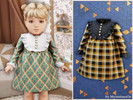 Sims 4 — Infant - Ruffle bib plaid dress by MysteriousOo — A charming infant dress featuring a loose A-line silhouette,