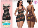 Sims 4 — Coastal Escape - Ripped Beach Dress by Harmonia — 11 Swatches