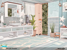Sims 4 — Ocean Fresh by Nessca — Ocean Fresh is a bathroom styled with wind, the sound of waves, and azure, so that