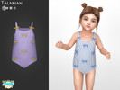Sims 4 — Mackenzie Bow Detail One Piece Swimsuit by talarian — One piece swimsuit featuring shoulder straps, decorative