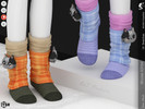 Sims 4 — Shoes KP1M- Child by KaTPurpura — Thick socks made of various fabrics, featuring a knitted kitten.