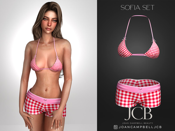 Sims 4 — SOFIA BIKINI TOP AND SHORTS SET by Joan_Campbell_Beauty_ — INCLUDES: