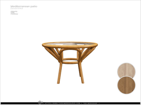 Sims 4 — Mediterranean coffee table by Severinka_ — A set of furniture and decor to decorate a patio in a Mediterranean