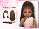 Sims 4 — Imani Hair - Toddler version by Lewbertsn00tles — A simple braided hairstyle with long curly strands. Maxis