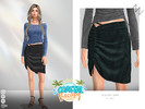 Sims 4 — PLEATED SKIRT by ZNsims — pleated, mid-length skirt, half-length skirt, casual, glittering