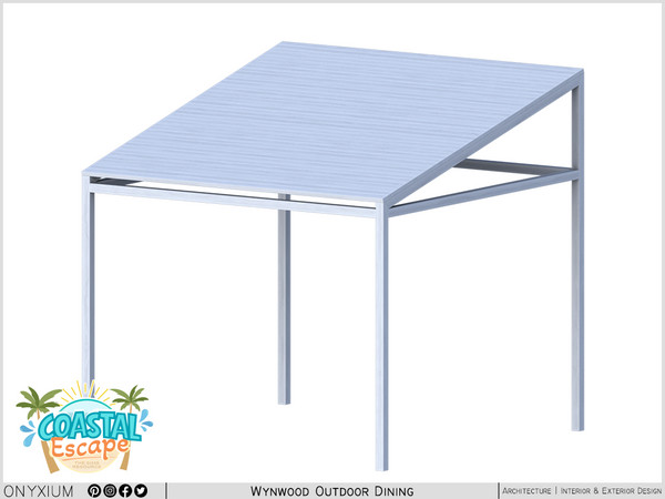 Sims 4 — Wynwood Wood Awning by Onyxium — Onyxium@TSR Design Workshop Outdoor & Garden Collection - Belong To The