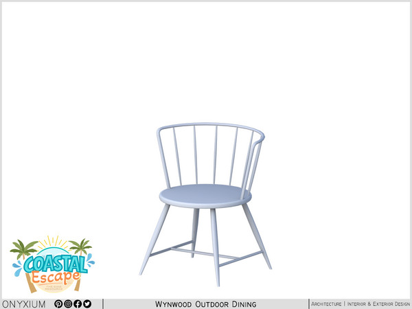 Sims 4 — Wynwood Dining Chair by Onyxium — Onyxium@TSR Design Workshop Outdoor & Garden Collection - Belong To The
