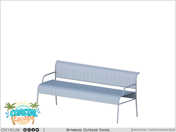 Sims 4 — Wynwood Bench by Onyxium — Onyxium@TSR Design Workshop Outdoor & Garden Collection - Belong To The 2026 Year
