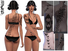 Sims 4 — Butterflies Stomach Tattoo by MaruChanBe2 — Butterfly themed tattoos for your cuties.
