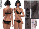Sims 4 — Butterflies And Sparkles Left Lower Arm Tattoo by MaruChanBe2 — Butterfly themed tattoos for your cuties.