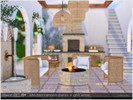 Sims 4 — Mediterranean patio Pt1 Grill area by Severinka_ — A set of furniture and decor to decorate a patio in a