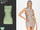 Sims 4 — Dallas Open Side Buckle Mini Dress by talarian — Mini dress featuring a wide scoop neckline, open side cutouts