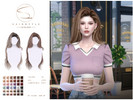 Sims 4 — S-CLUB LONG FLOWING HAIR by S-Club — Long flowing hair hope you like, thank you.
