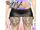 Sims 4 — Doll Thigh Tattoos by SmickleBerrySims — doll thigh tattoos 7 swatches for females base game under "tattoo