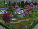 Sims 3 — Community Garden & Cafe  by SimplySims3builds — Original location : Main map - 25 Summer Hill Court. 60x60
