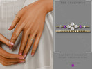 Sims 4 — Amethyst Diamond Gold Wedding Ring by Glitterberryfly — Amethyst Diamond Gold wedding ring