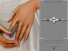 Sims 4 — Amethyst Diamond Gold Engagement Ring by Glitterberryfly — Amethyst Diamond Gold engagement ring