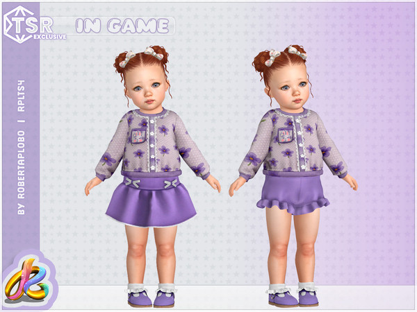 Sims 4 — SHORTS - Charming Bunny Springtime - Toddler by RobertaPLobo — Girl Set - Charming Bunny Springtime_349