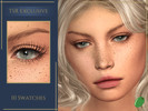 Sims 4 — Tia Natural 3D Lashes by Pitted0live — Long natural looking alpha style 3D lashes Top lash only swatches