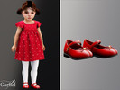 Sims 4 — Toddler - Classic Mary Jane shoes with delicate bow detail by Garfiel — A charming pair of toddler Mary Jane