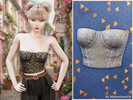 Sims 4 — Embellished corset top by MysteriousOo — A striking strapless corset top featuring a structured bustier