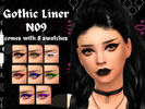 Sims 4 — Gothic Liner N9 by _alttrait_ — A big ol' wing for your more alternative sims!
