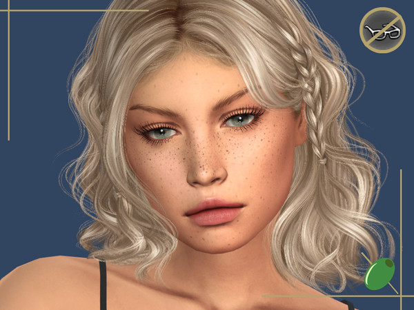 Sims 4 — Tia Natural 3D Lashes Glasses Contradict by Pitted0live — Long natural looking alpha style 3D lashes Top lash