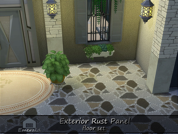 Sims 4 — Exterior Rust Panel floor2 by Emerald — Exterior Rust Panel will bring understated luxury to modern outdoor