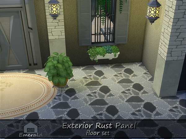 Sims 4 — Exterior Rust Panel floor3 by Emerald — Exterior Rust Panel will bring understated luxury to modern outdoor