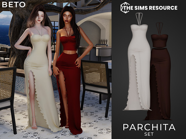 Sims 4 — Parchita - Set by Beto_ae0 — Summery, minimalist and elegant outfit with many tropical colors