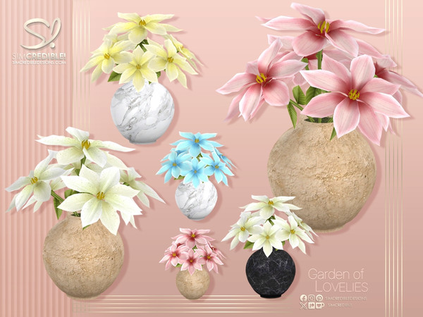 Sims 4 — Garden Of Lovelies Large Flowers by SIMcredible! — We got inspired by the beauty of the nature once again :)