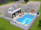 Sims 3 — 2 Bedroom Modern House  by SimplySims3builds — ** No CC ** 40 x 30 Lot - Original location: Main map, 180