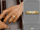 Sims 4 — Mens Baguette Diamond Gold Wedding Band by Glitterberryfly — Mens Baguette Diamond Gold Wedding Band