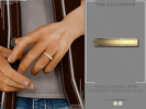 Sims 4 — Men Double Row Diamond Wedding Ring by Glitterberryfly — Men's Double Row Diamond Wedding Ring