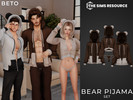 Sims 4 — Bear Pijama - Set by Beto_ae0 — Bear pajama set for men and women, enjoy!