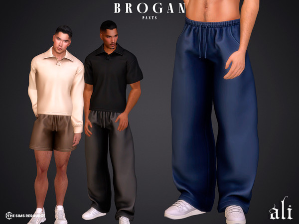 Sims 4 — BROGAN pants by ali1 — 2x Polo Top, Pants and Shorts