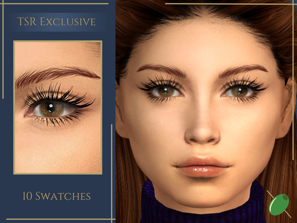 Sims 4 — Stephanie 3D Lashes by Pitted0live — Long wispy 3D alpha style lashes Top lash only swatches included
