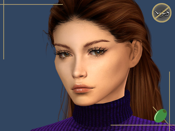 Sims 4 — Stephanie 3D Lashes Glasses Contradict by Pitted0live — Long wispy 3D alpha style lashes Top lash only swatches