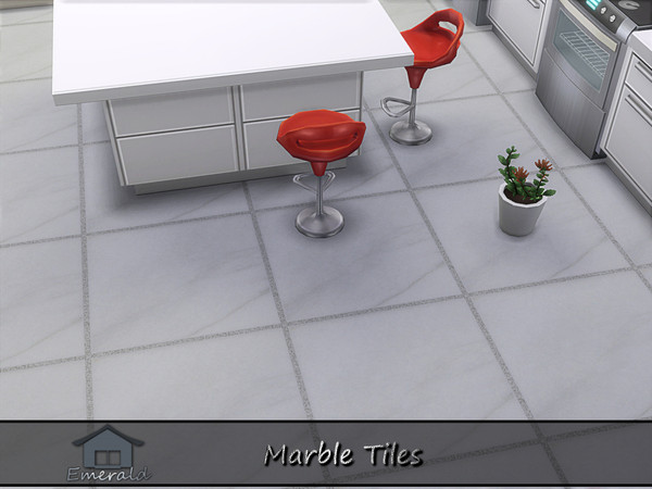 Sims 4 — Marble Tiles 1 by Emerald — Marble tiles are a chaotic and captivating pattern that is crisscrossed by veins and