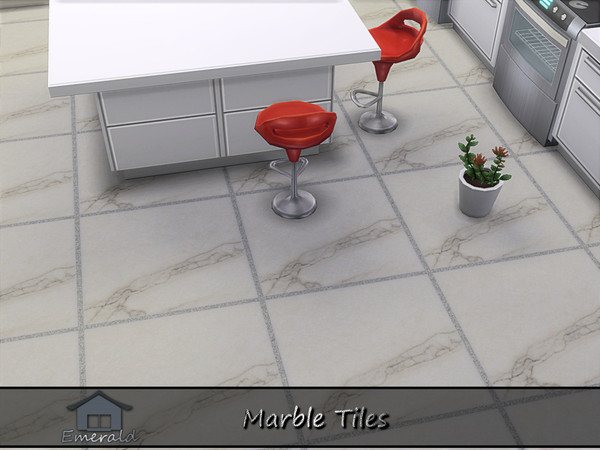 Sims 4 — Marble Tiles 2 by Emerald — Marble tiles are a chaotic and captivating pattern that is crisscrossed by veins and