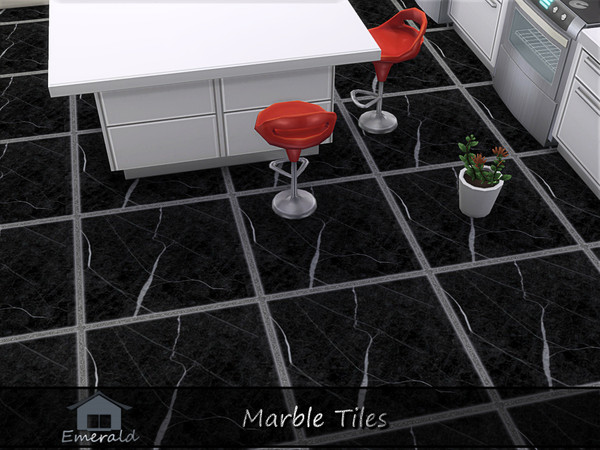 Sims 4 — Marble Tiles 3 by Emerald — Marble tiles are a chaotic and captivating pattern that is crisscrossed by veins and