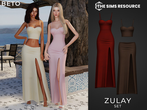 Sims 4 — Zulay - Set by Beto_ae0 — A minimalist, elegant and colorful summer outfit, enjoy it!