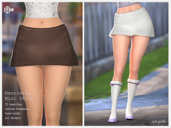 Sims 4 — Henrietta Mini Skirt by astya96cc — 25-30 swatches