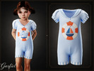 Sims 4 — Toddler - Nautical sailor romper with lifebuoy applique and playful details by Garfiel — A cute toddler romper