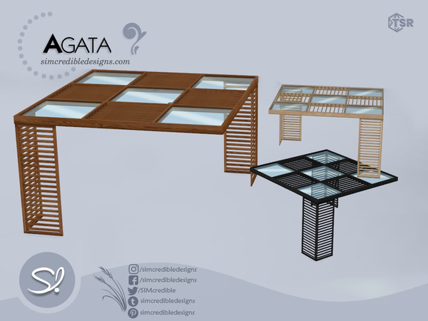 Sims 4 — Agata pergola by SIMcredible! — by SIMcredibledesigns.com available at TheSimsResource 3 colors variations