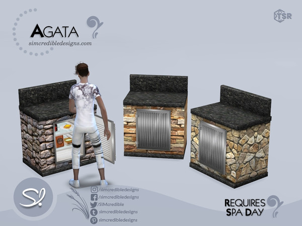 Sims 4 — Agata Mini Fridge *SPA DAY required* by SIMcredible! — by SIMcredibledesigns.com available at TheSimsResource 5
