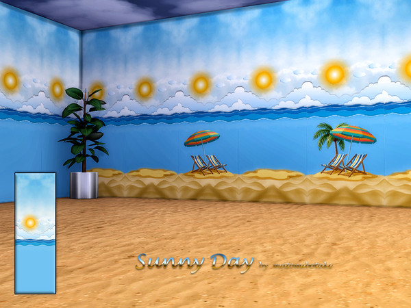 Sims 4 — Sunny Day by matomibotaki — Let the sunshine into your home, you can bring it to your wall with this cheerful