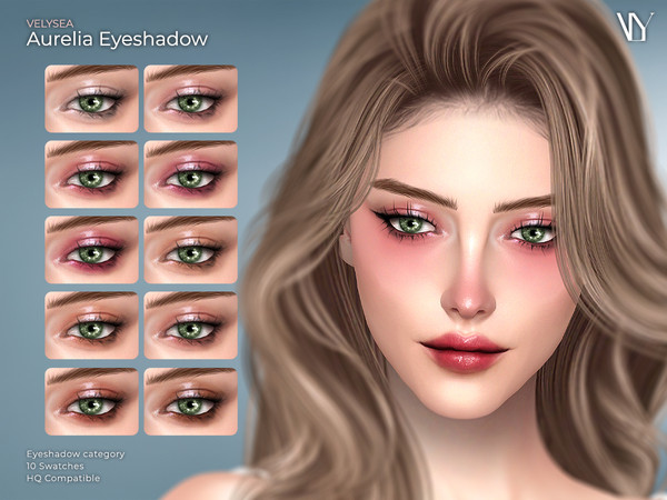 Sims 4 — VELYSEA Aurelia Eyeshdaow by VELYSEA — Eyes