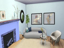 Sims 4 — Concept Art by lavilikesims — A set of 15 paintings in a big square frame (sized down view)